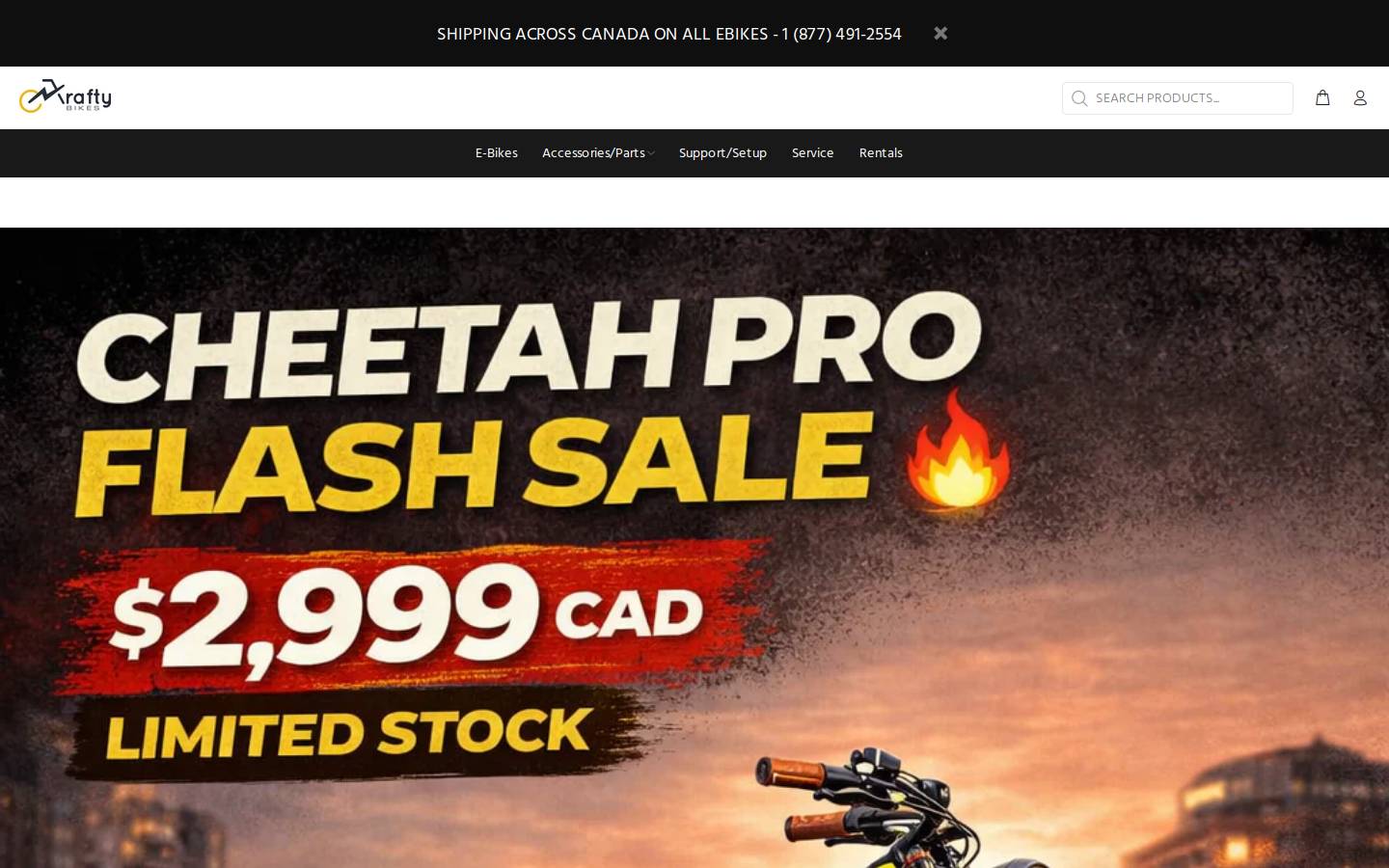 kraftybikes.com homepage screenshot