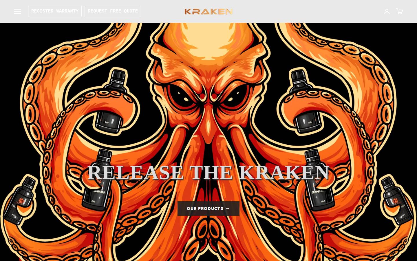 krakenaus.com homepage screenshot