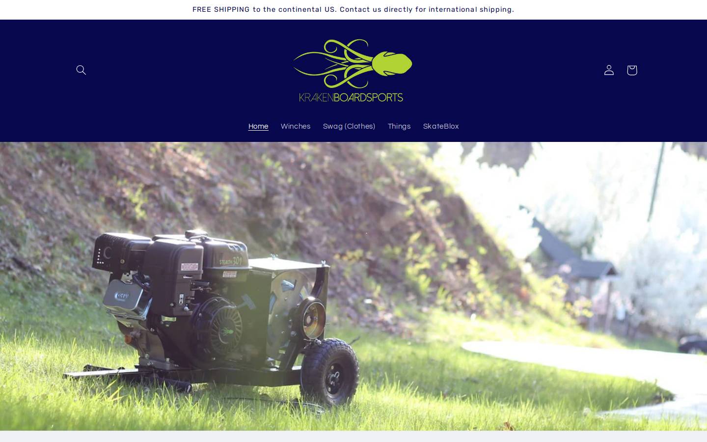 krakenboardsports.com homepage screenshot
