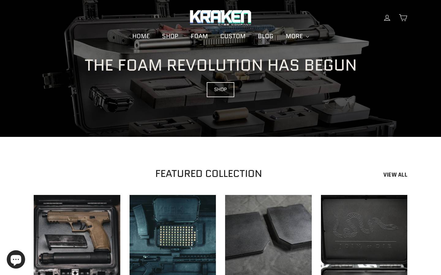 krakencases.com homepage screenshot