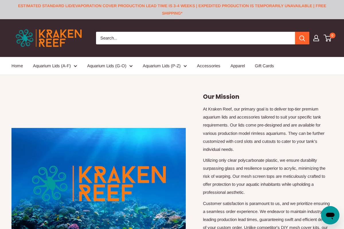 krakenreef.com homepage screenshot