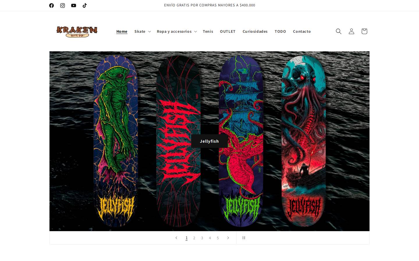 krakensb.com homepage screenshot