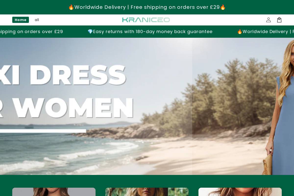 kranicea.com homepage screenshot