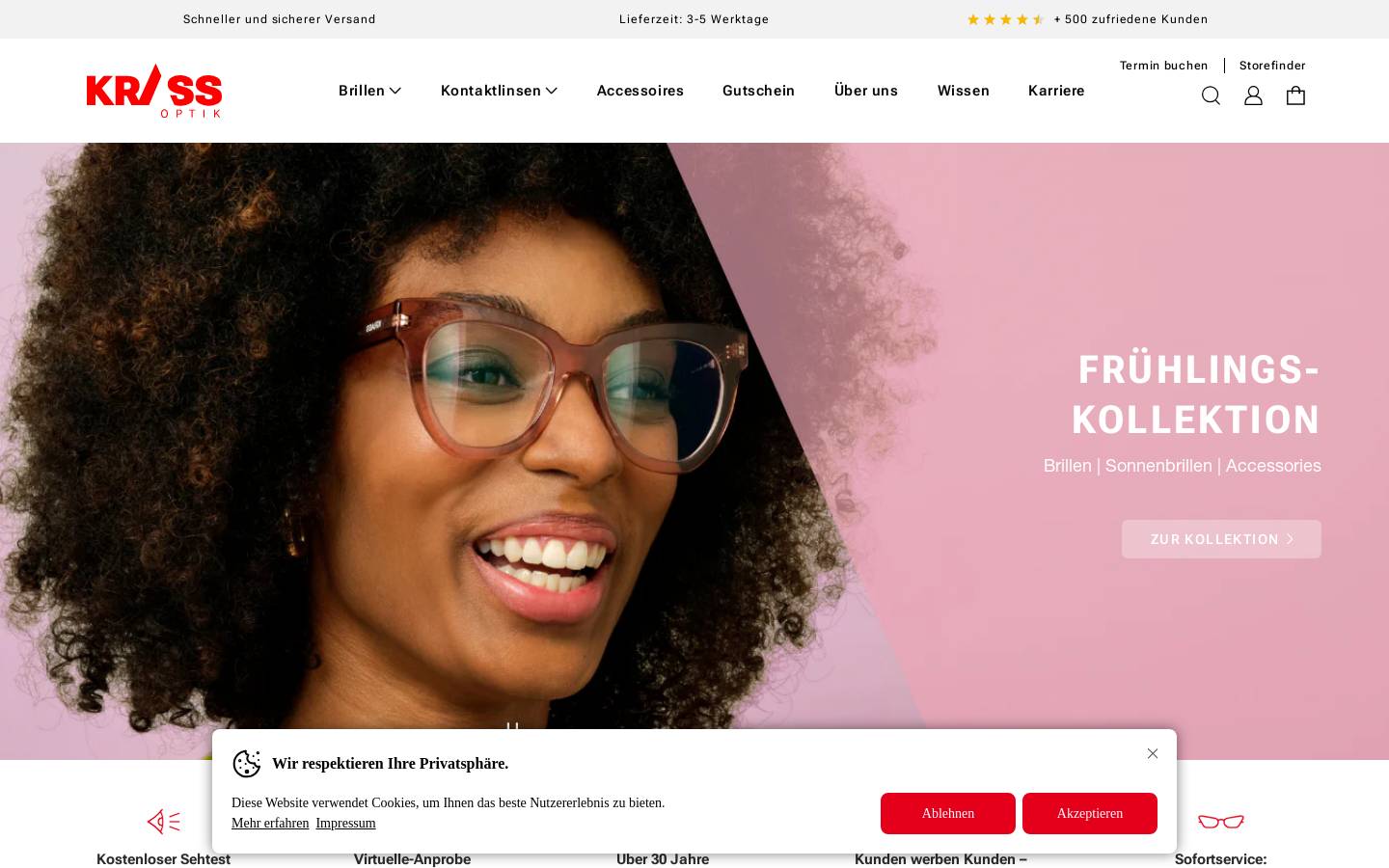 krassoptik.de homepage screenshot