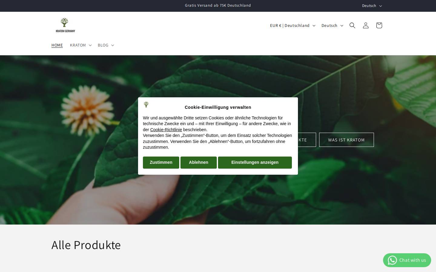 kratomgermany.de homepage screenshot