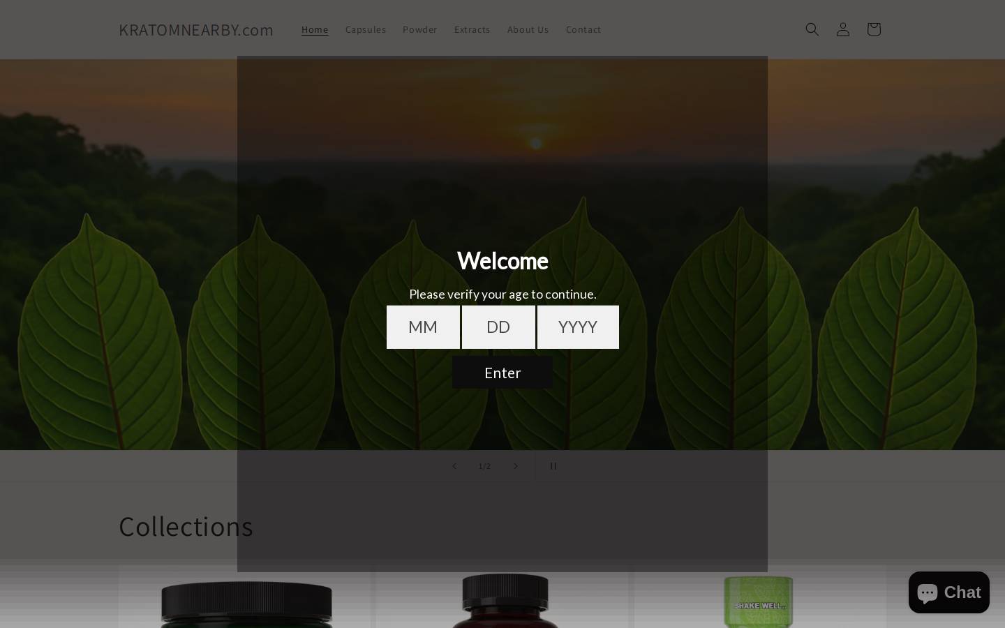 kratomnearby.com homepage screenshot