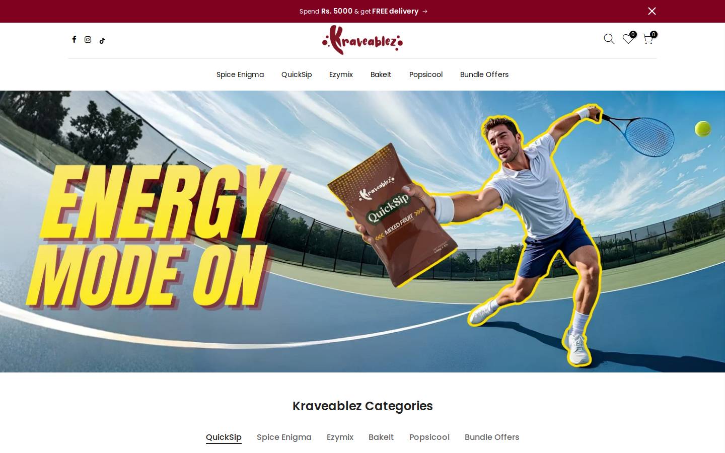 kraveablez.com homepage screenshot