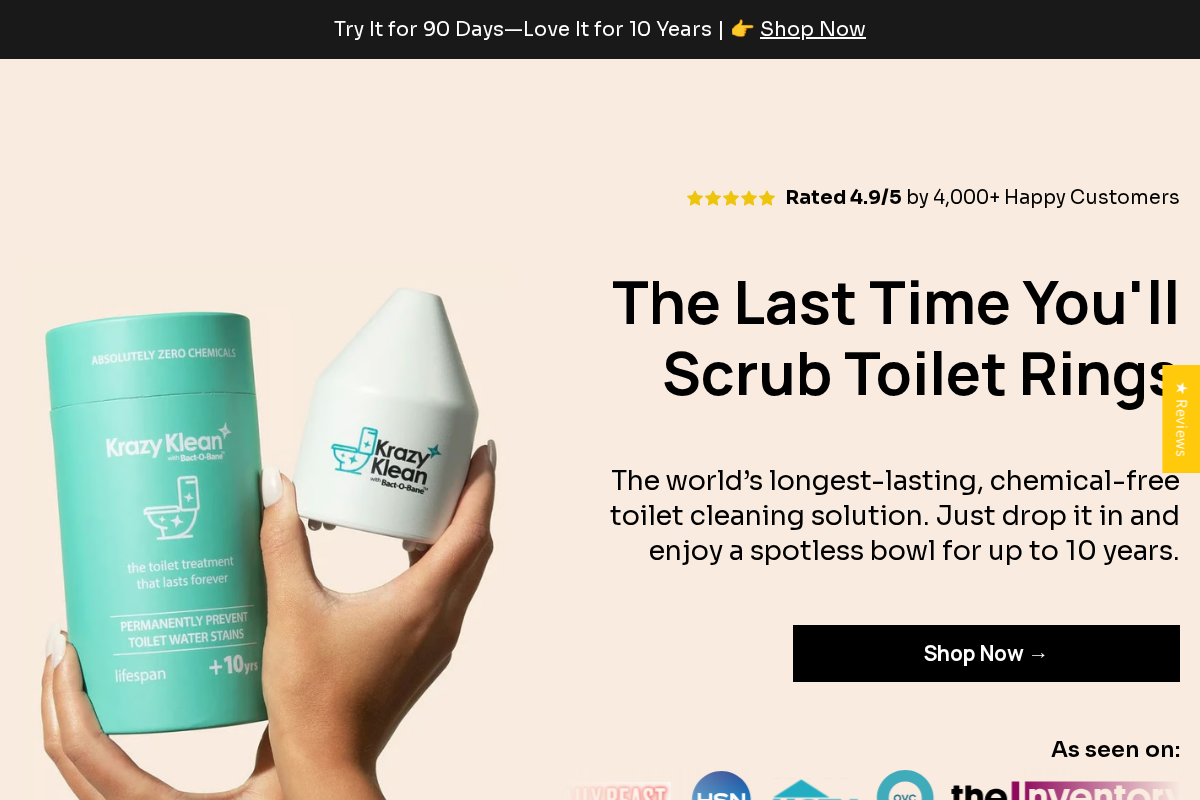 krazy klean homepage screenshot