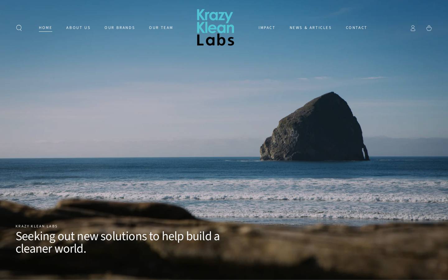 Krazykleanlabs homepage screenshot