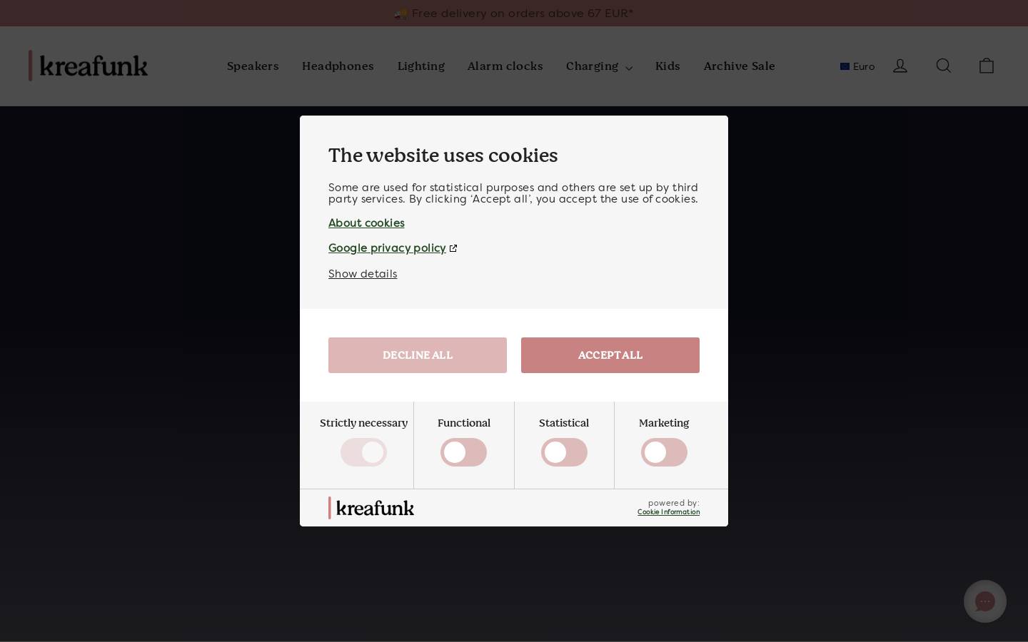 Kreafunk homepage screenshot