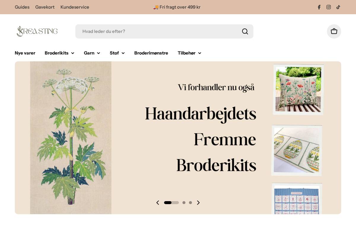 kreasting.dk homepage screenshot
