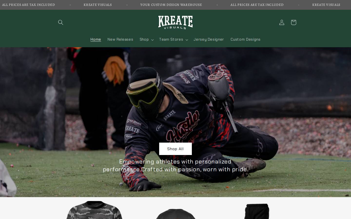 kreatevisuals.ca homepage screenshot