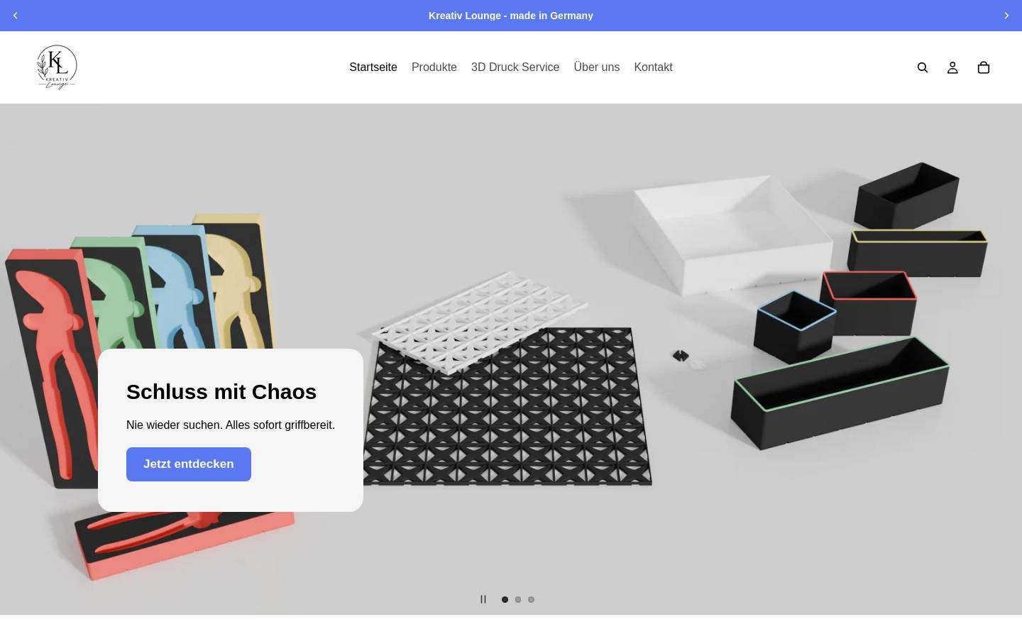 kreativlounge.com homepage screenshot