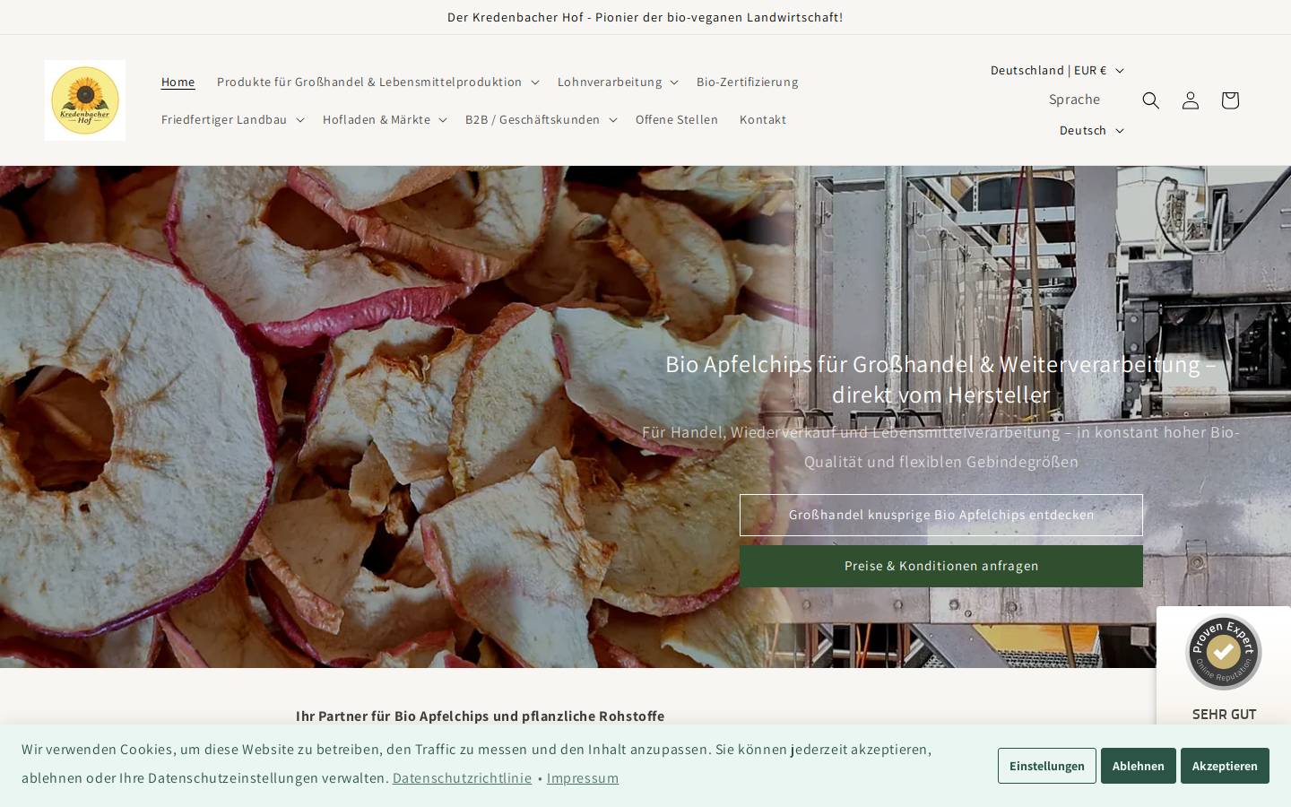 kredenbacherhof.com homepage screenshot