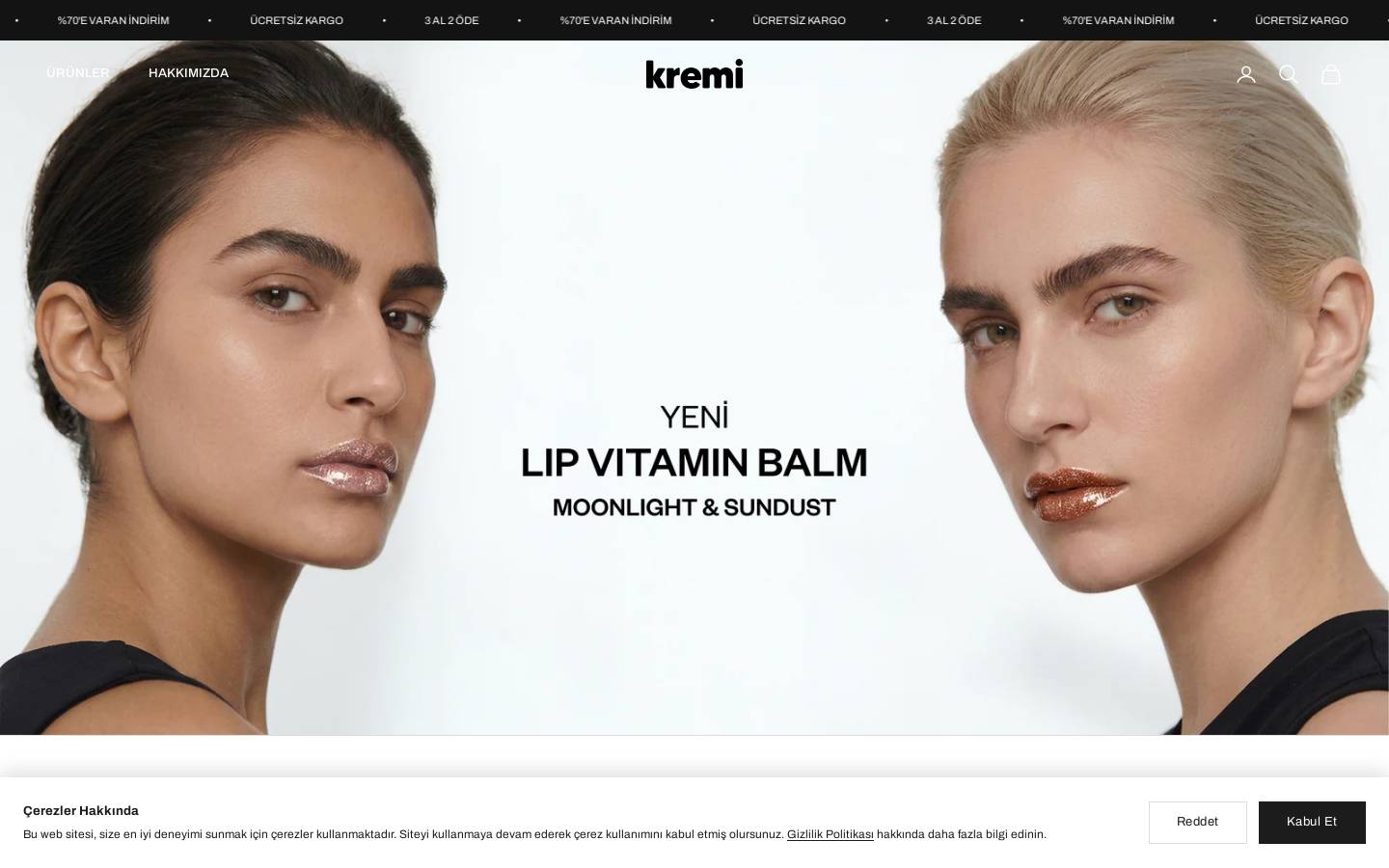 kremibeauty.com homepage screenshot