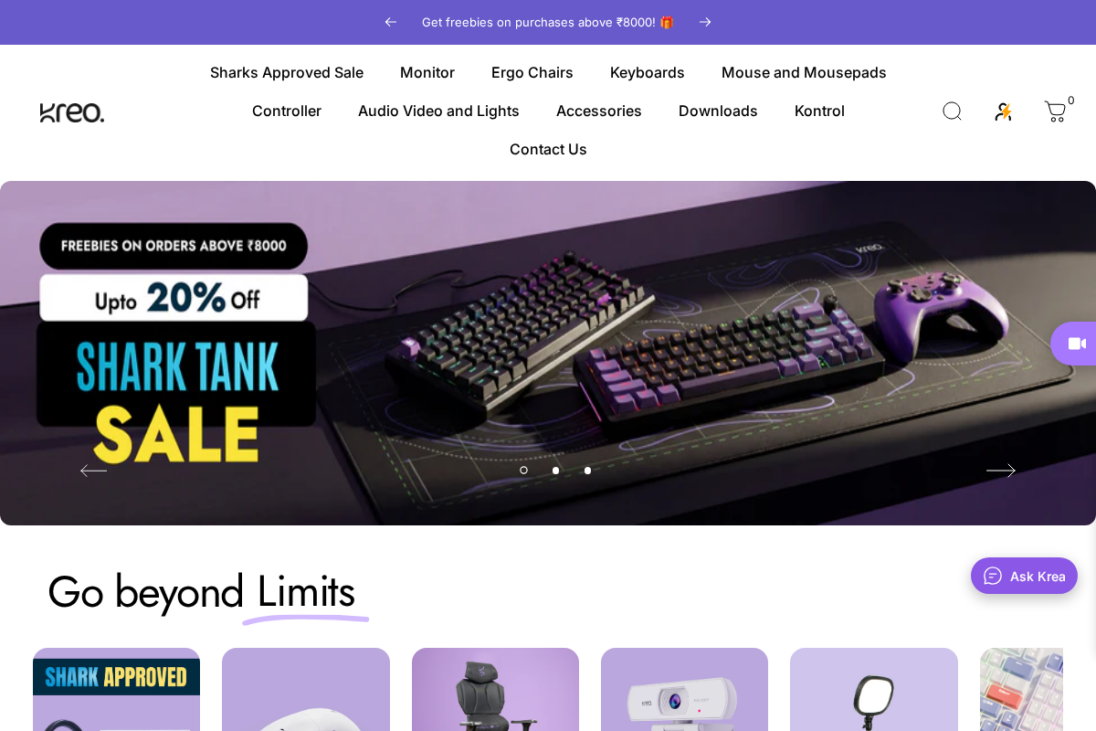 Kreo Tech homepage screenshot