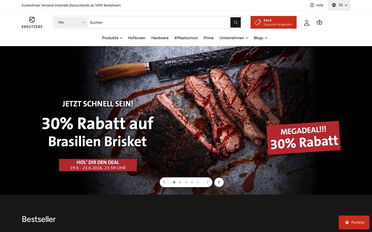 Kreutzers.eu homepage screenshot
