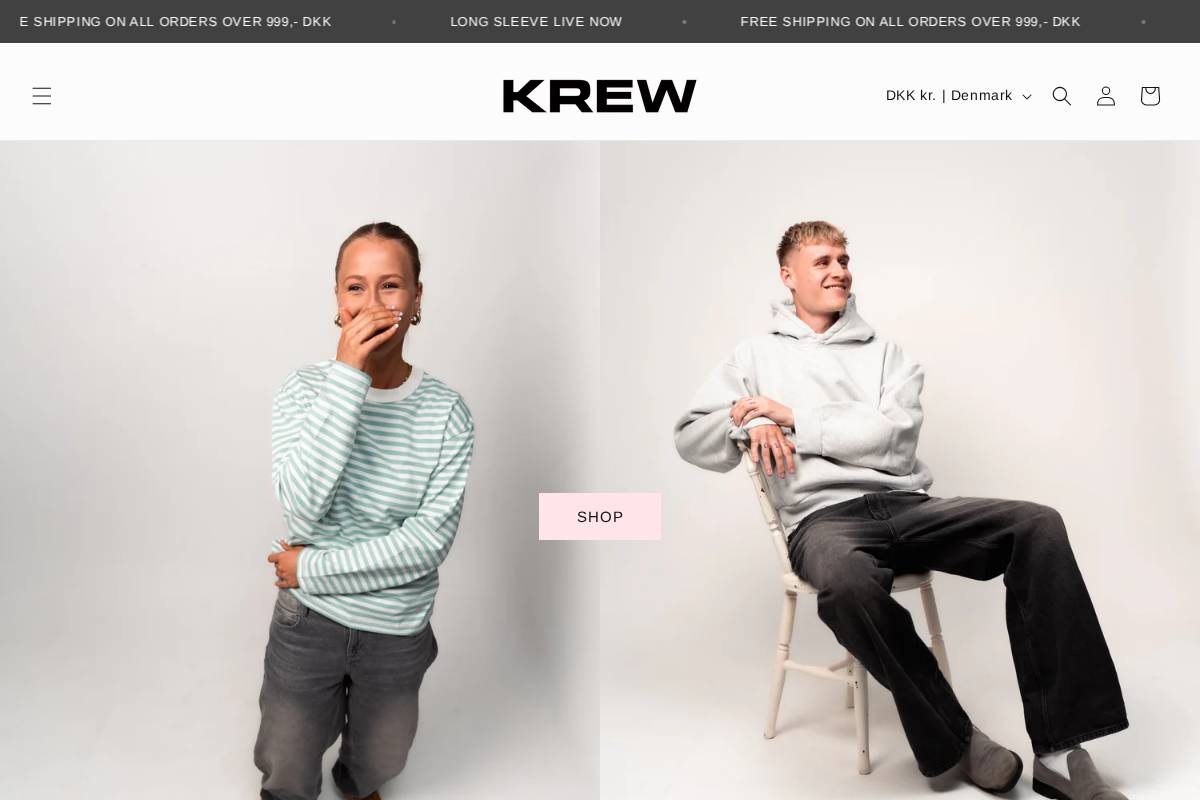 krew homepage screenshot
