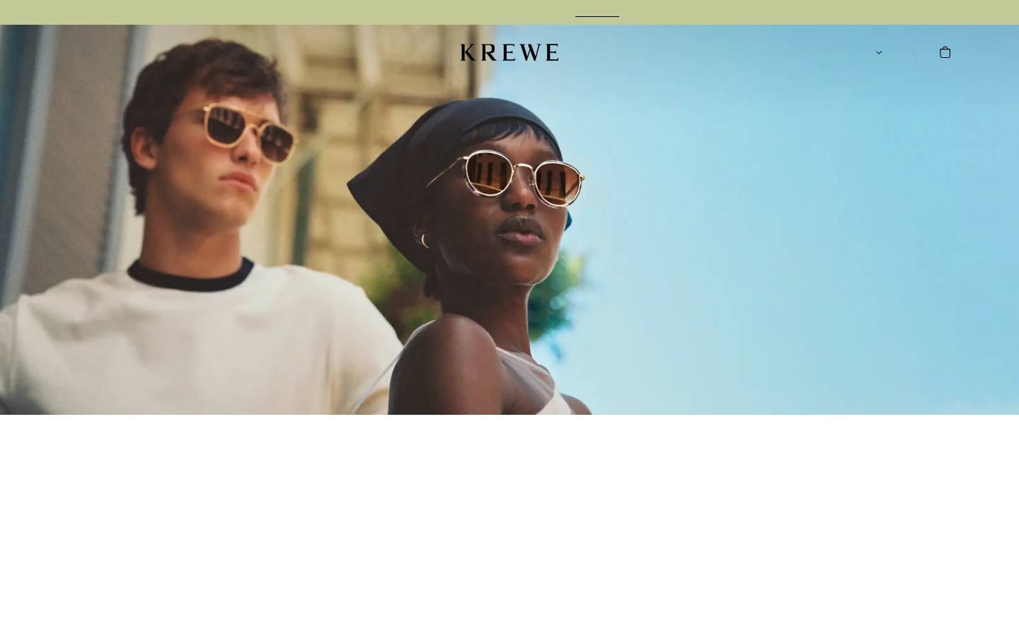 KREWE homepage screenshot