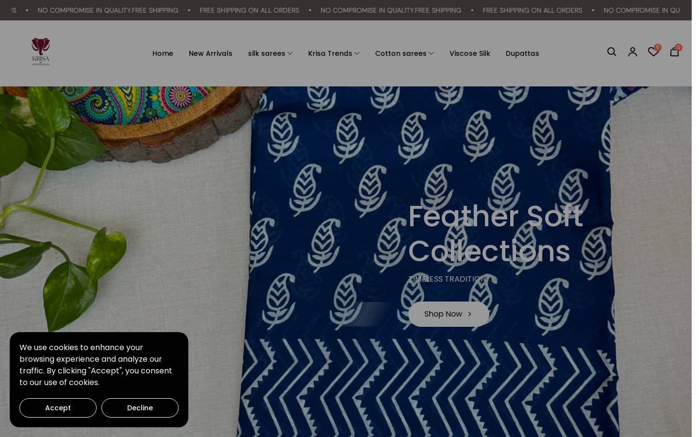 krisa.co.in homepage screenshot