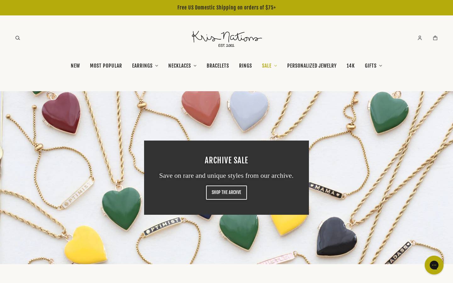 Krisnations homepage screenshot