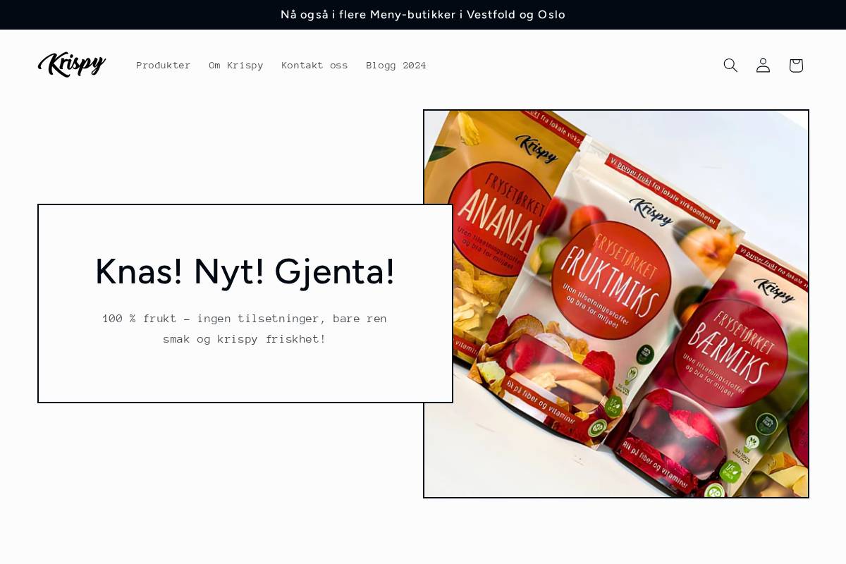 krispy.no homepage screenshot