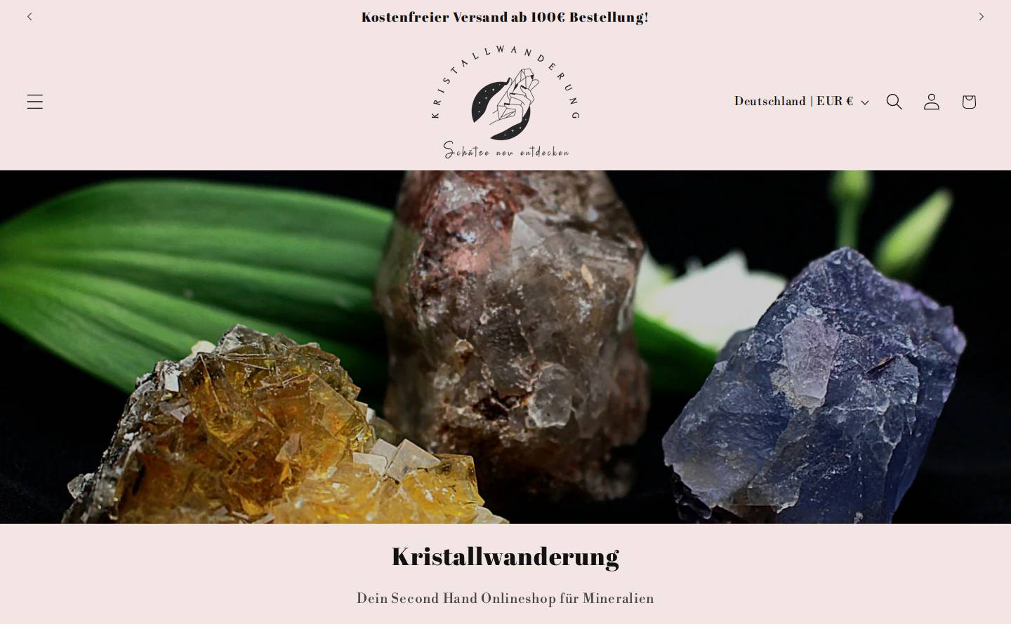 kristallwanderung.com homepage screenshot