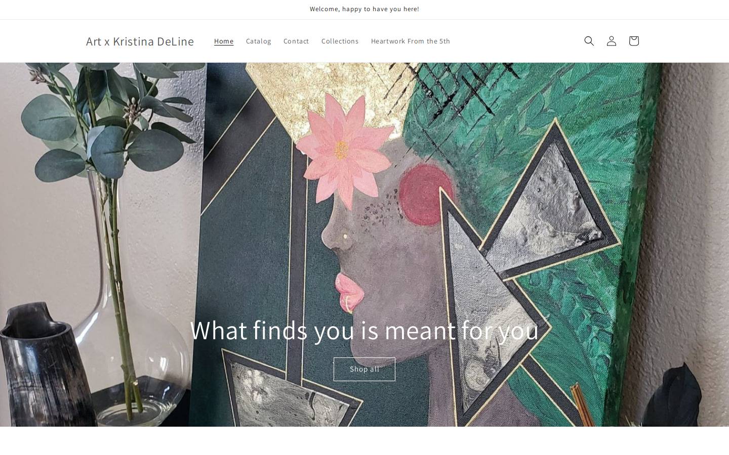 kristinadeline.com homepage screenshot