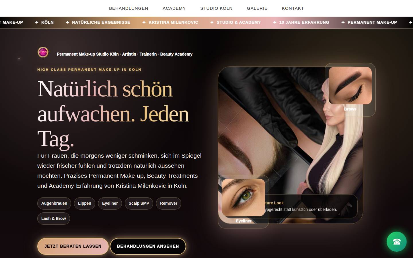 kristinamilenkovic.com homepage screenshot