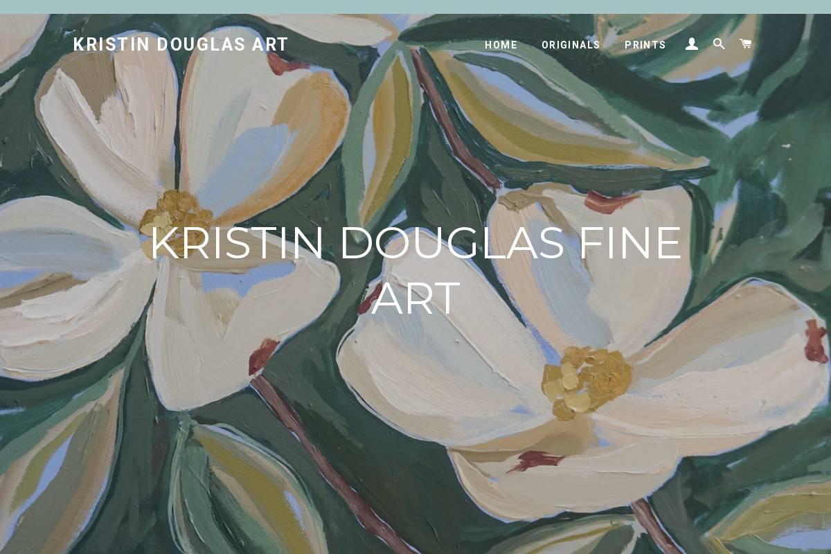 kristindouglasart.com homepage screenshot