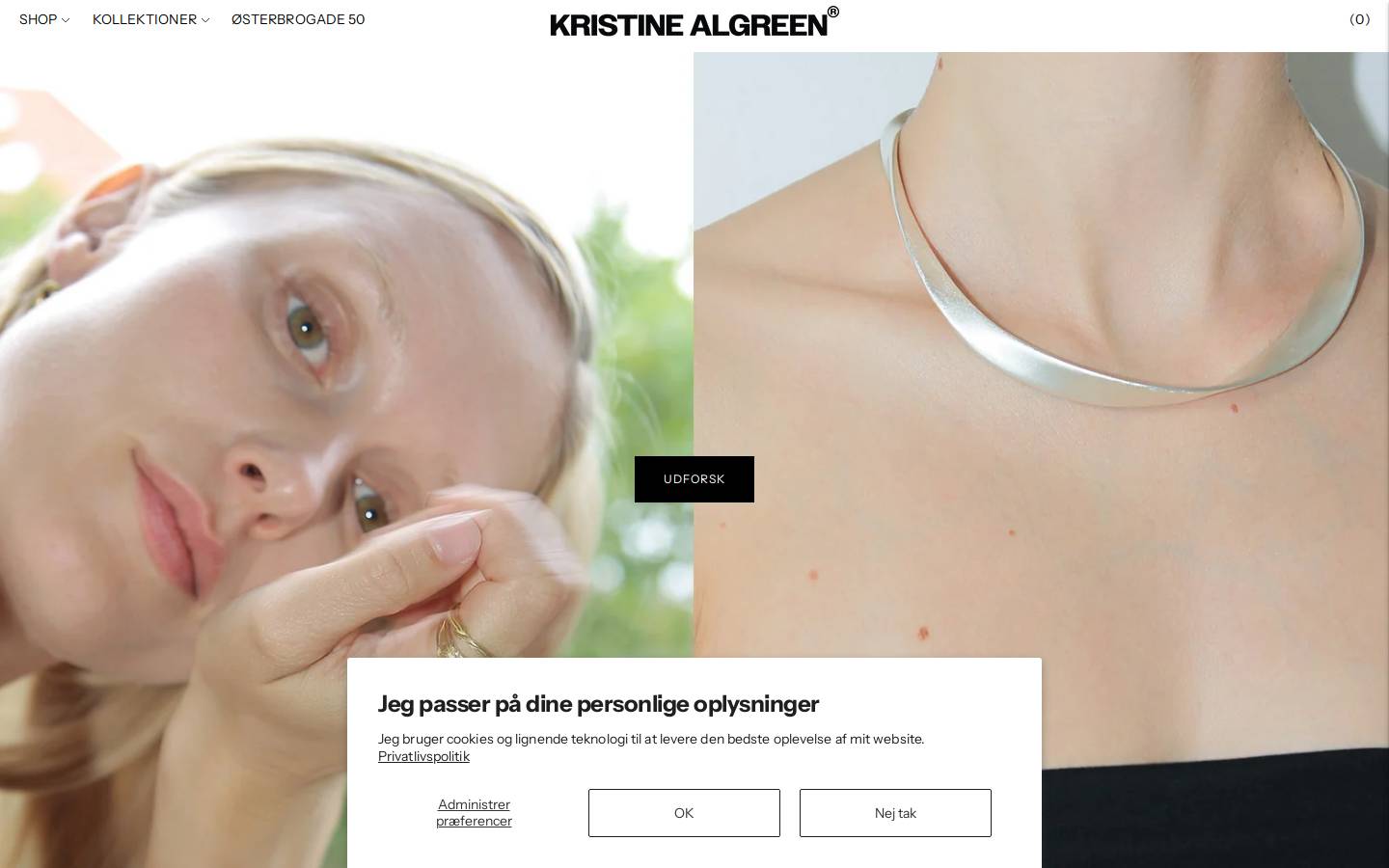 Kristine Algreen homepage screenshot