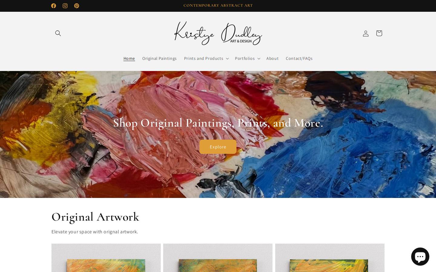 kristye.com homepage screenshot