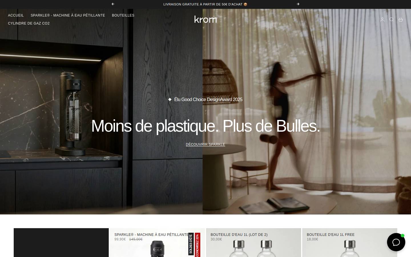 Krom homepage screenshot