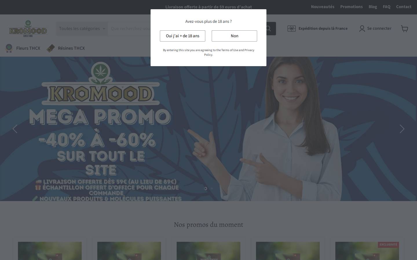KroMood homepage screenshot