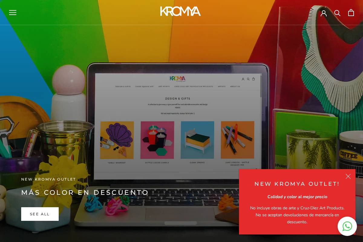kromyaonlinestore.com homepage screenshot