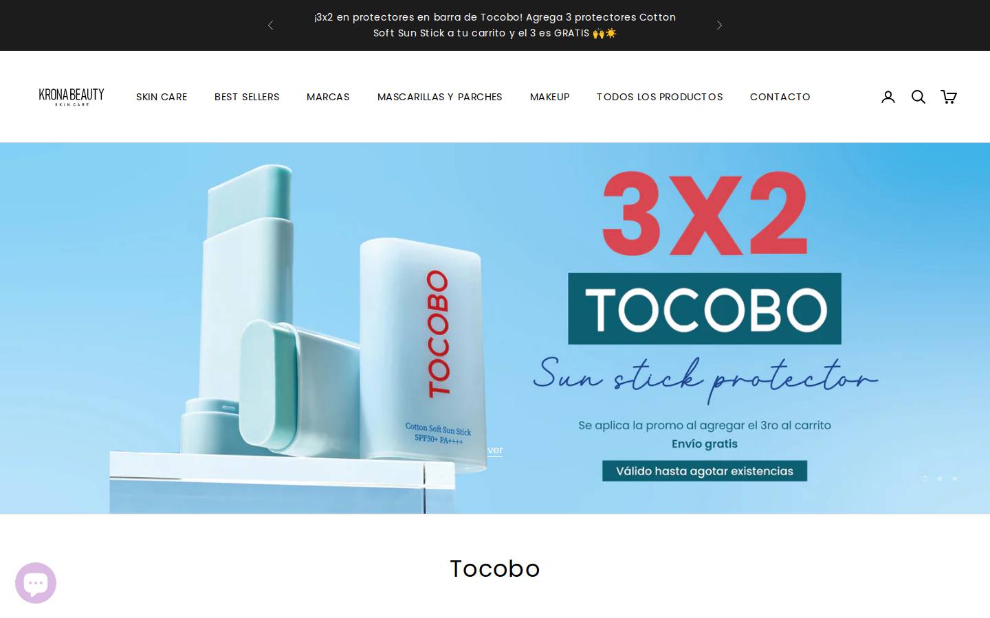kronabeautymx.com homepage screenshot