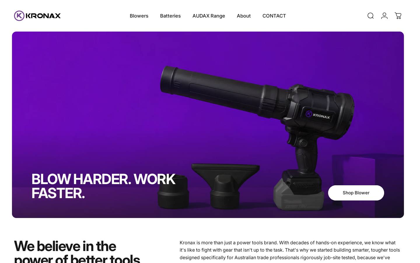 kronax.com.au homepage screenshot