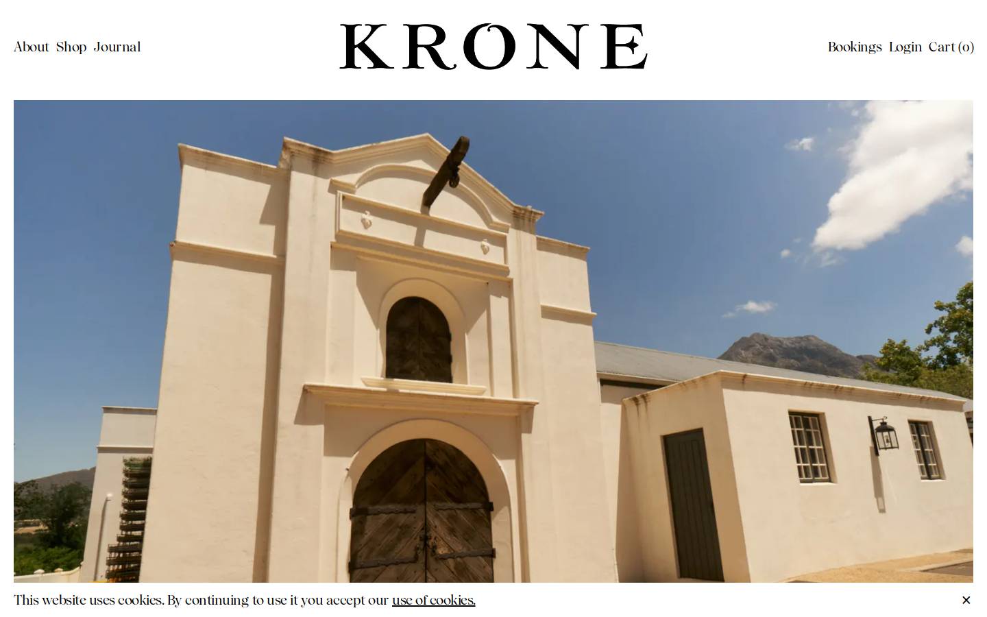 kronecapclassique.co.za homepage screenshot