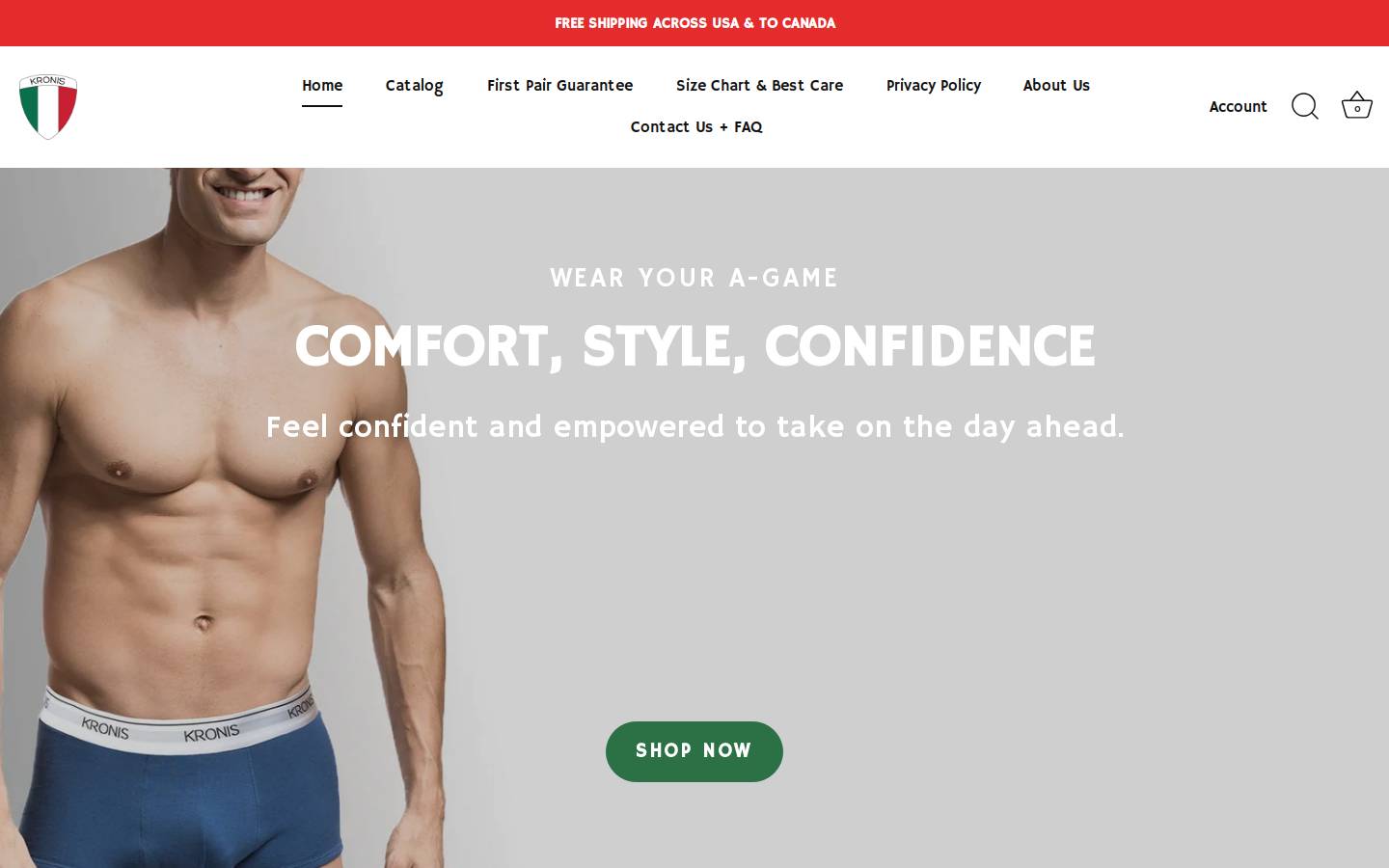 kronistrunks.co homepage screenshot