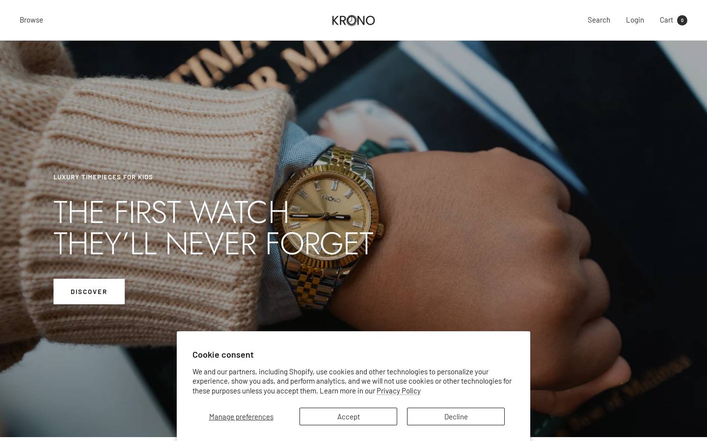 Kronokids homepage screenshot