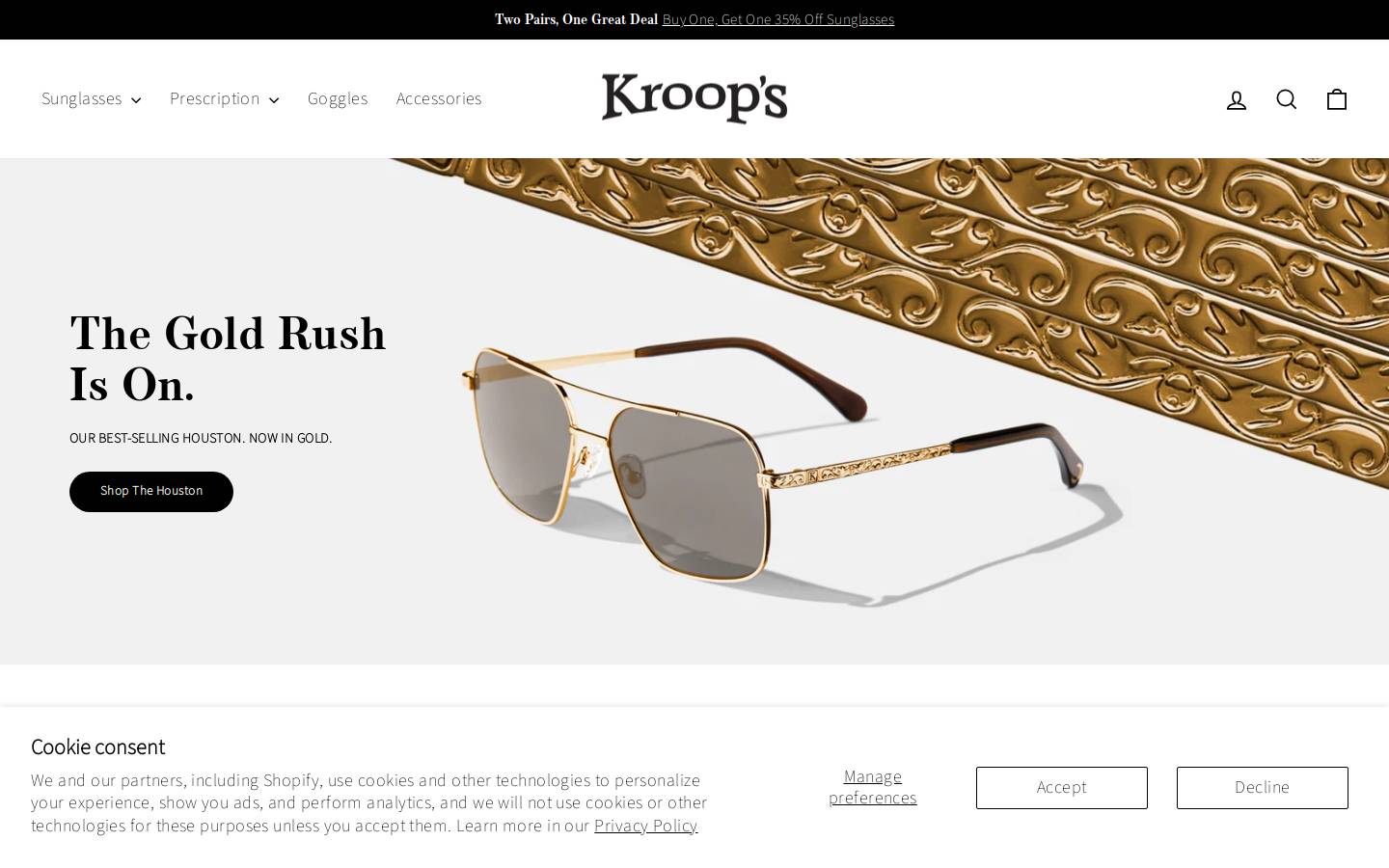 kroopsgoggles.com homepage screenshot