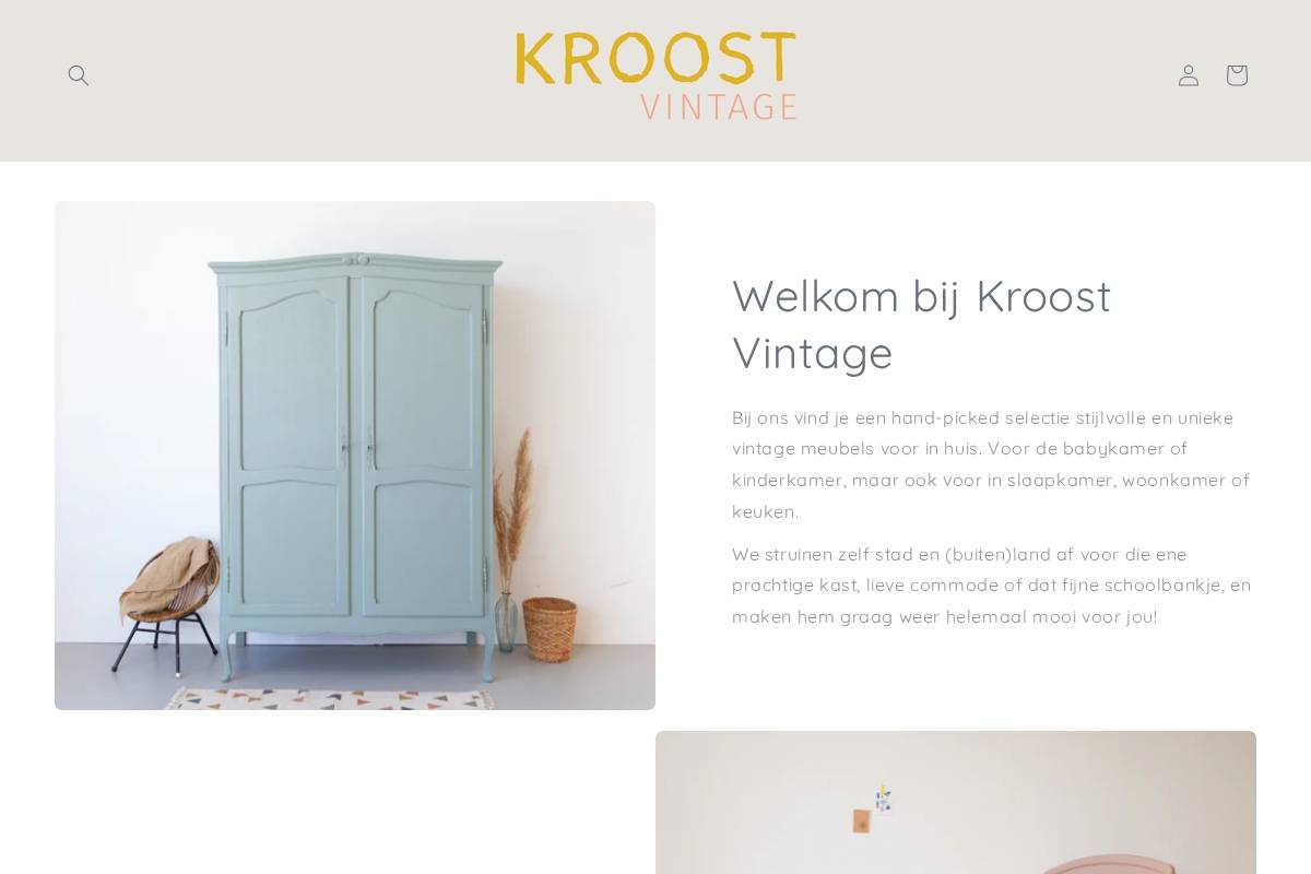 kroostvintage.nl homepage screenshot