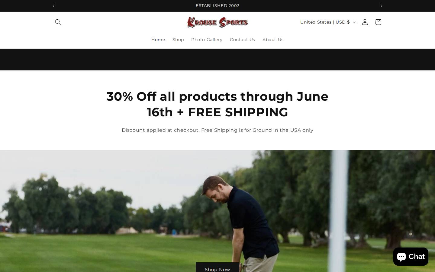 krousesports.com homepage screenshot