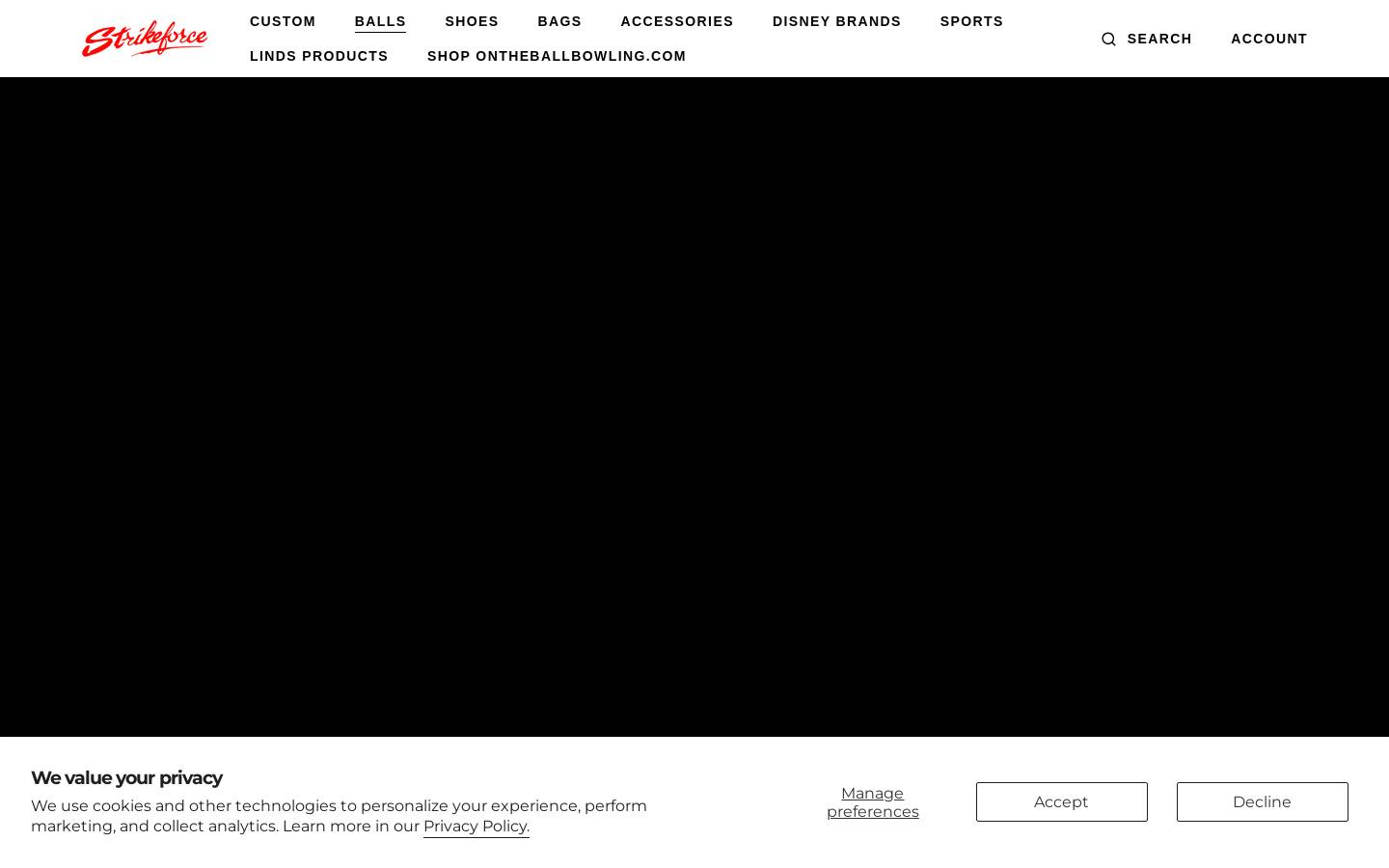 Strikeforce Bowling homepage screenshot