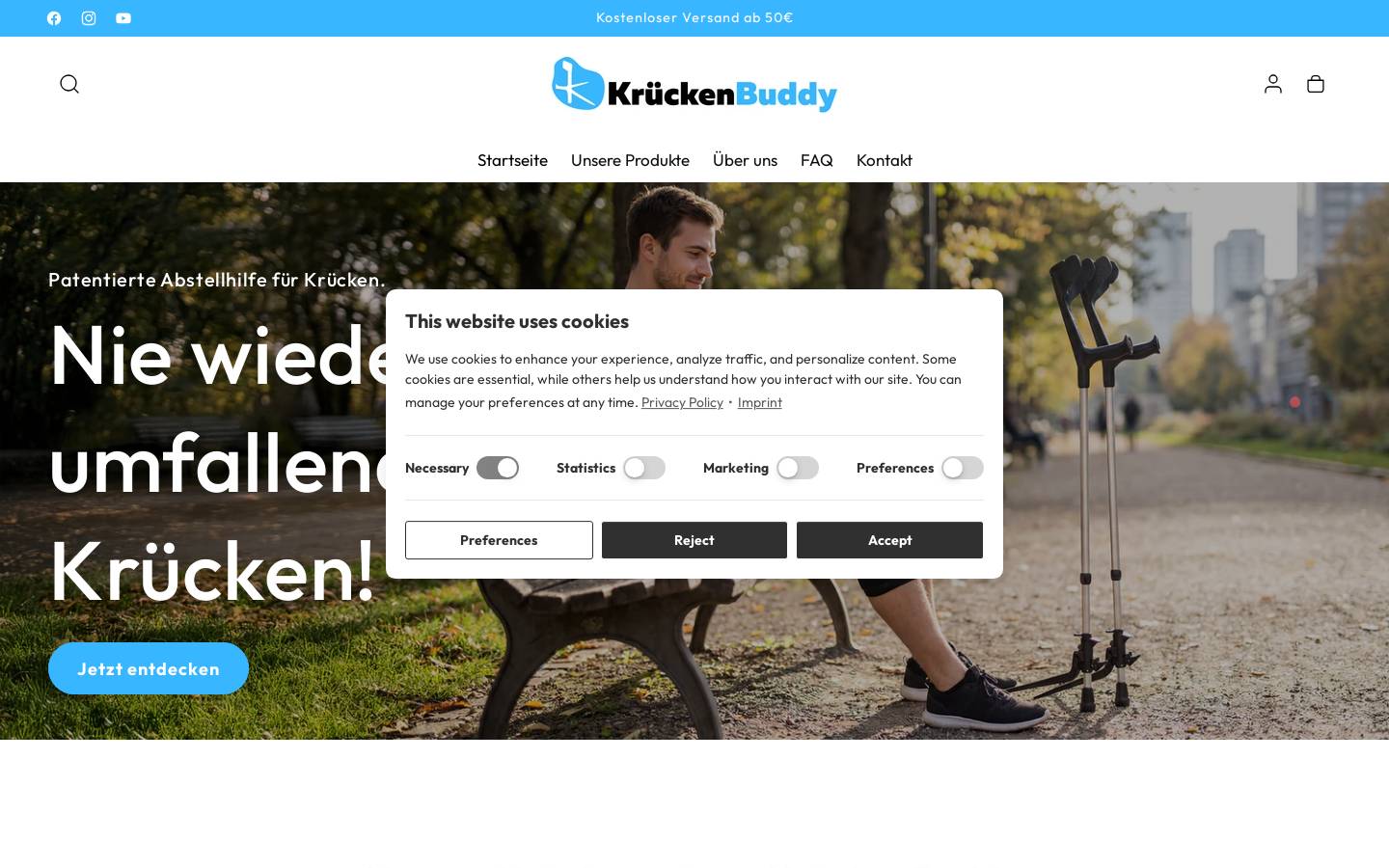 krueckenstuetze.de homepage screenshot