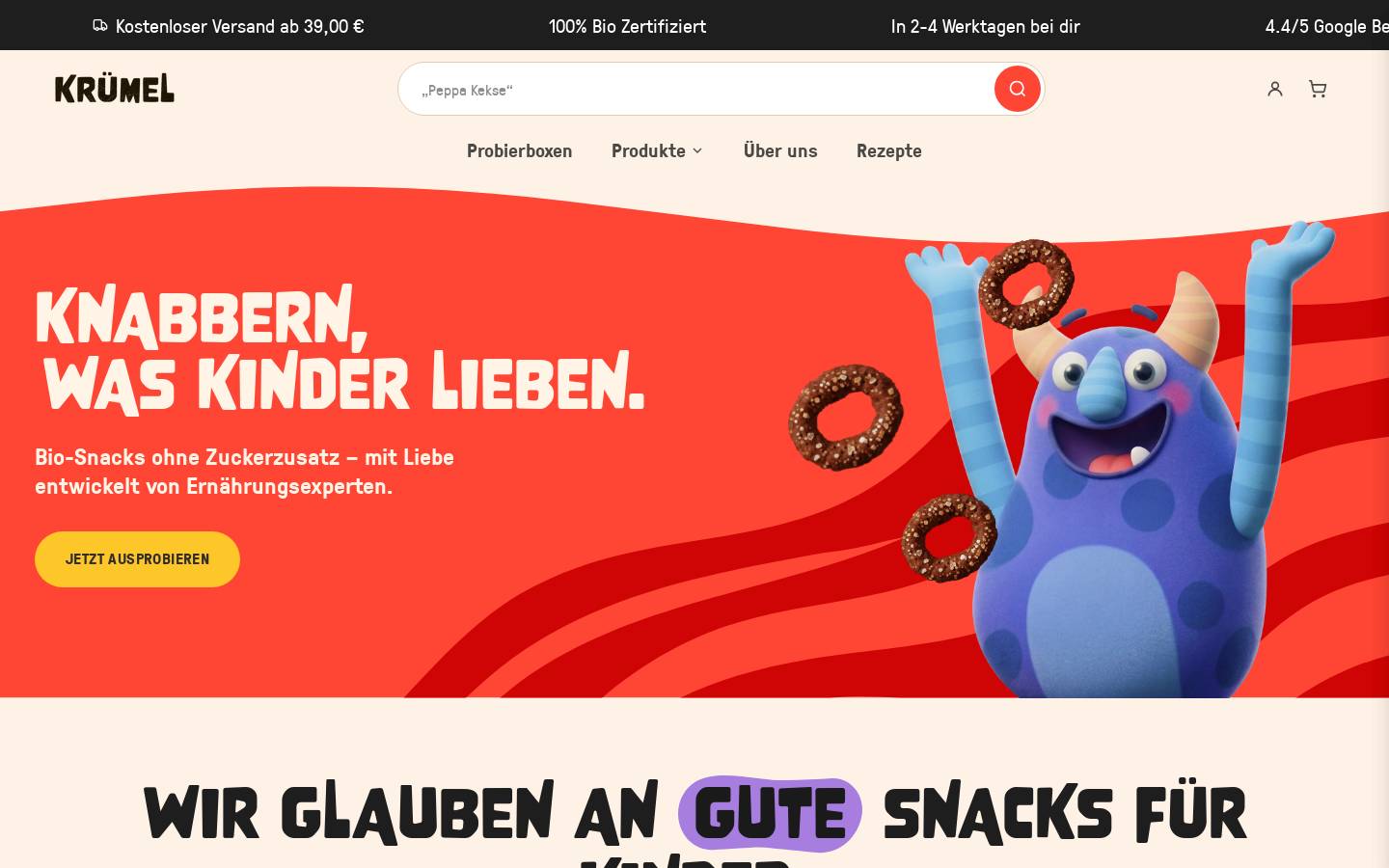 kruemel.de homepage screenshot