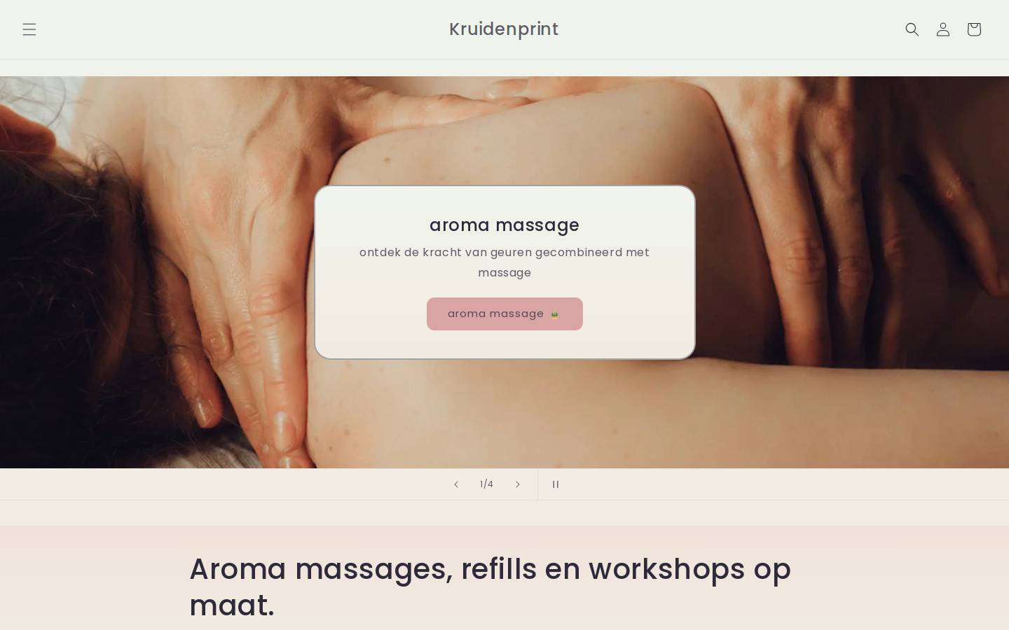kruidenprint.be homepage screenshot