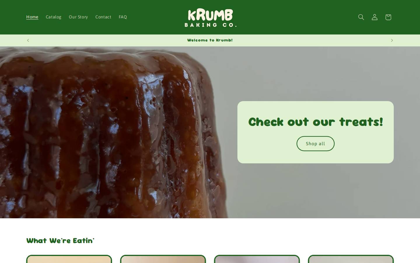 krumbbakingco.com homepage screenshot