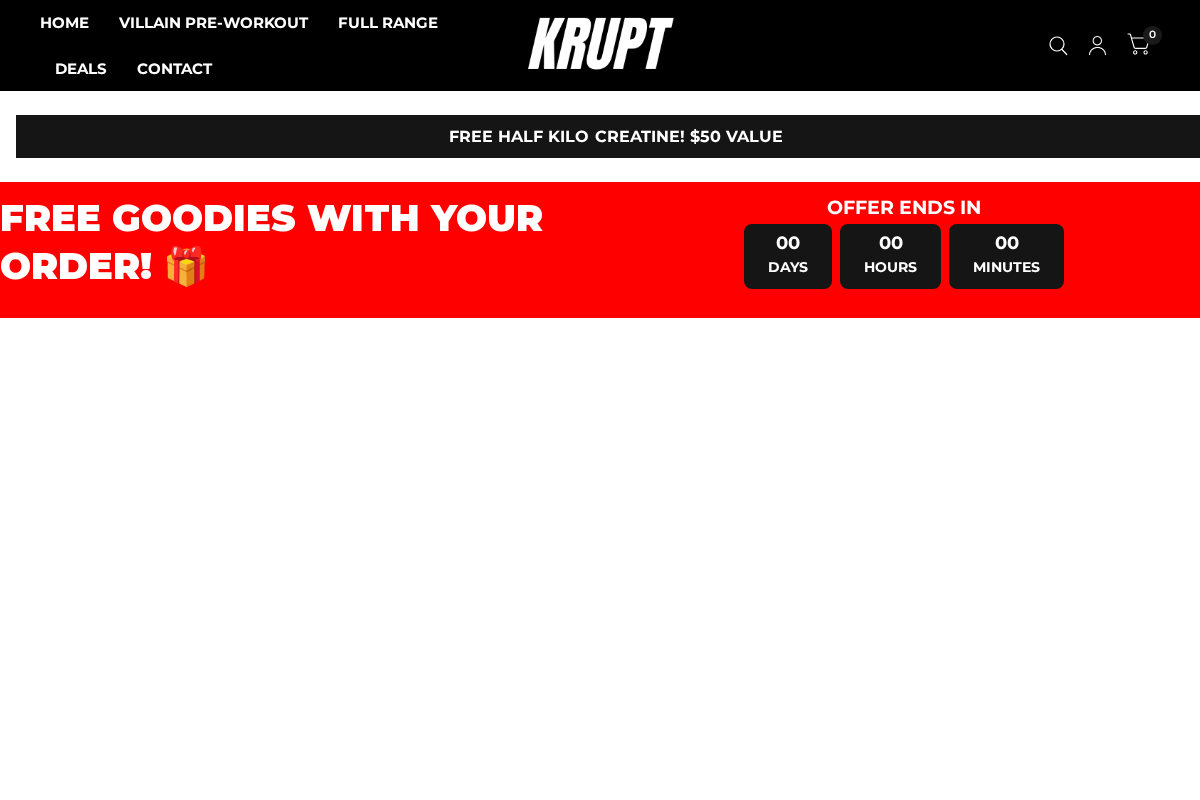 Kruptsupps homepage screenshot