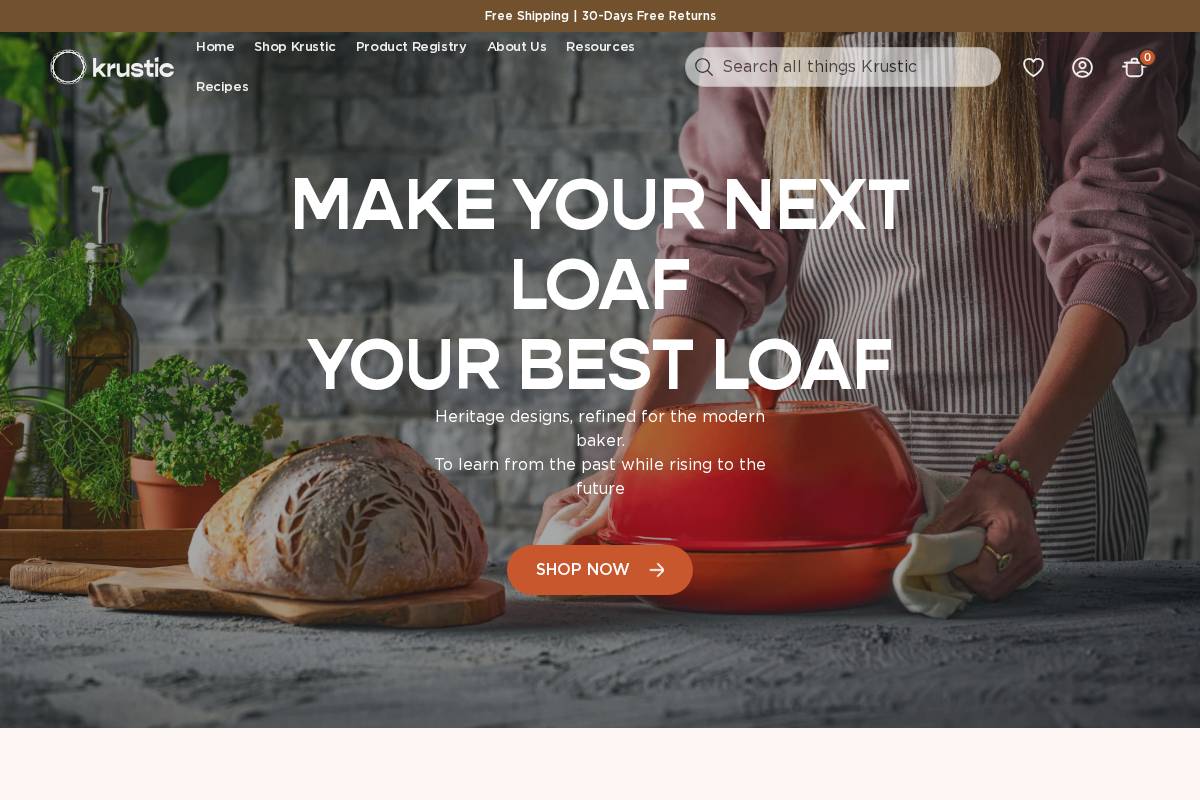 Krustic homepage screenshot